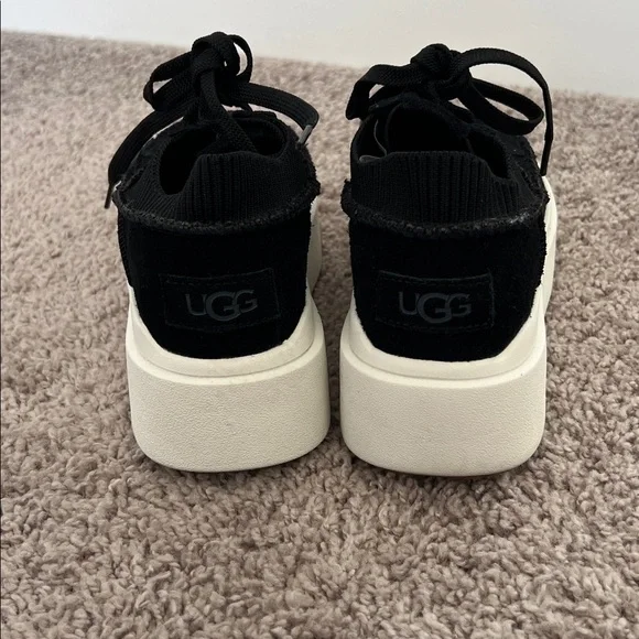 Ugg Suede Black Platform Sneakers - Picture 3 of 9